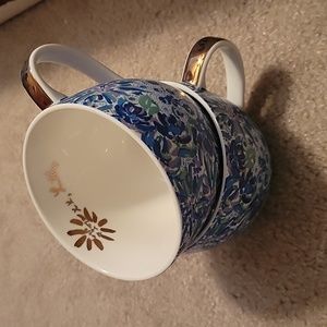 Lilly Pulitzer Blue & Purple Lion Around Coffee Tea Mugs Set of Two
